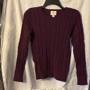 St. John's Bay Rich Plum Cable Knit Sweater